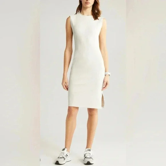 Zella | Dresses | Zella Live In Rib Midi Dress In Greymoonbeam Size Medium  69 | Poshmark
